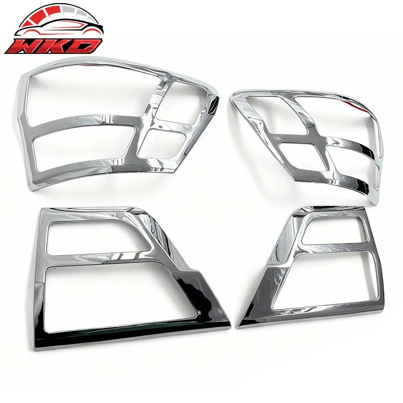 Fits 11-13 Jeep Grand Cherokee Rear Tail Lights Bezel Covers Chrome ABS 4PCS Set