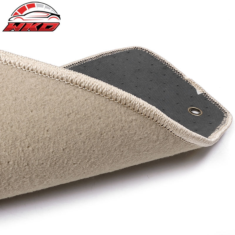 Fits 08-13 Jeep Liberty Car Floor Mats Liner Front Rear Nylon Beige Carpets 4PC