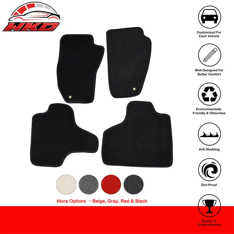 Fits 08-13 Jeep Liberty 4PC OE Factory Fitment Car Floor Mats Front & Rear Nylon