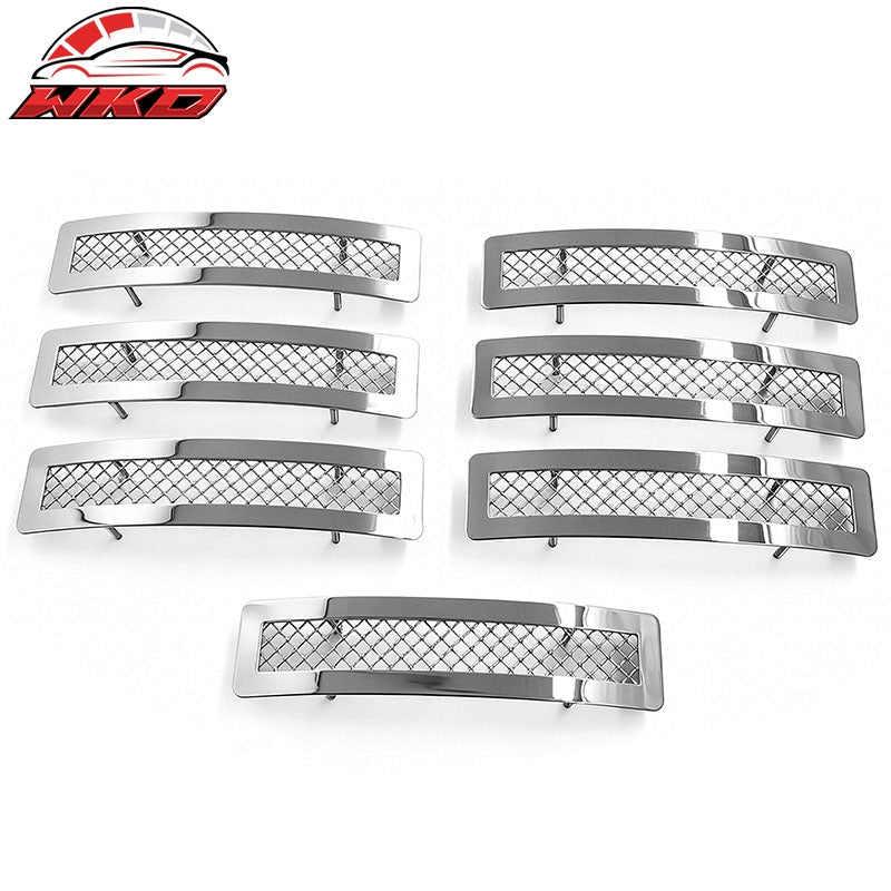 Wholesale 02-07 Jeep Liberty Front Bumper Upper Mesh Grille Insert Assembly Chrome - Wikond Auto