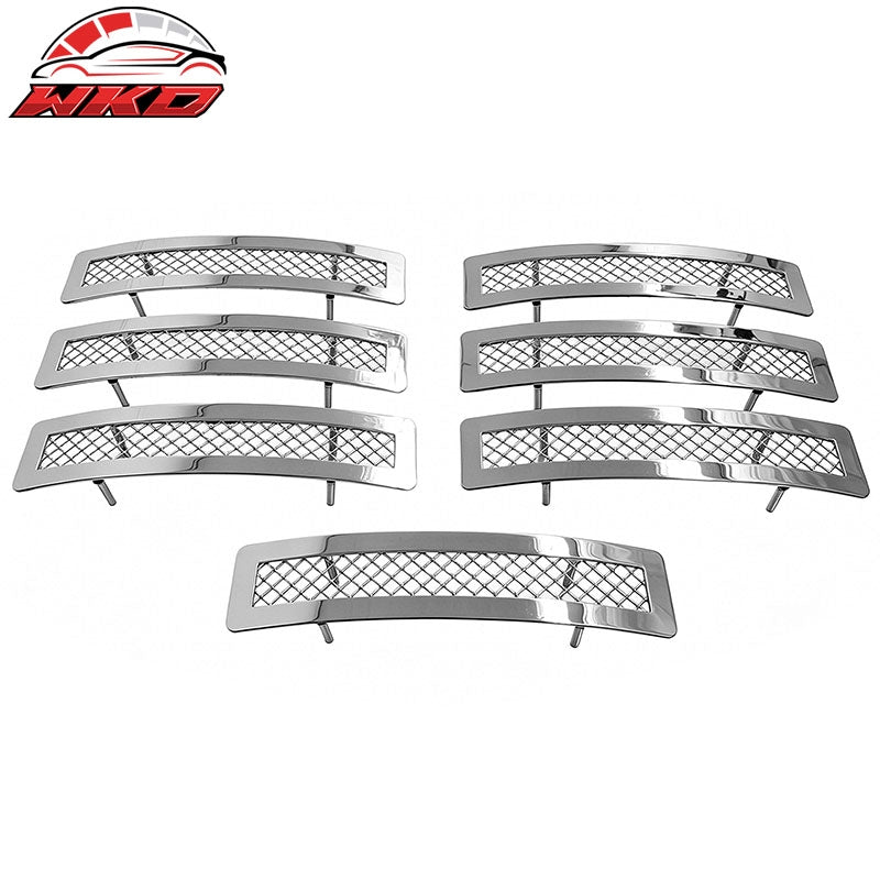 Wholesale 02-07 Jeep Liberty Front Bumper Upper Mesh Grille Insert Assembly Chrome - Wikond Auto
