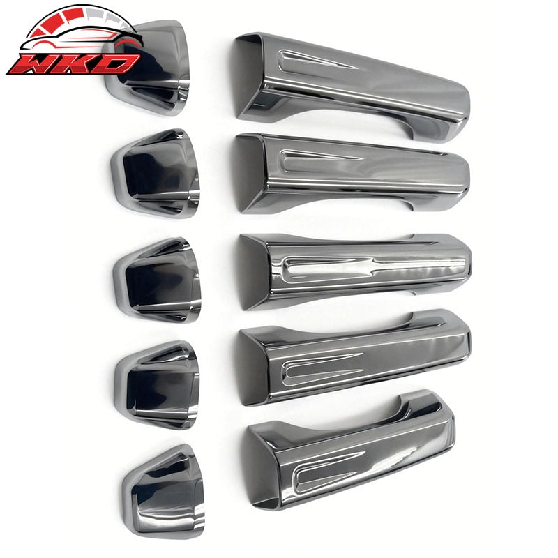Wholesale 18-23 Jeep Wrangler 4Dr w/ Tail Gate Door Handle Covers Trim Chrome ABS