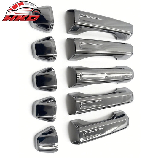 Wholesale 18-23 Jeep Wrangler 4Dr w/ Tail Gate Door Handle Covers Trim Chrome ABS