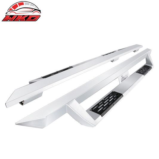 Wholesale 07-18 Jeep Wrangler JK 4DR IKON V1 Style Steel Running Boards Silver