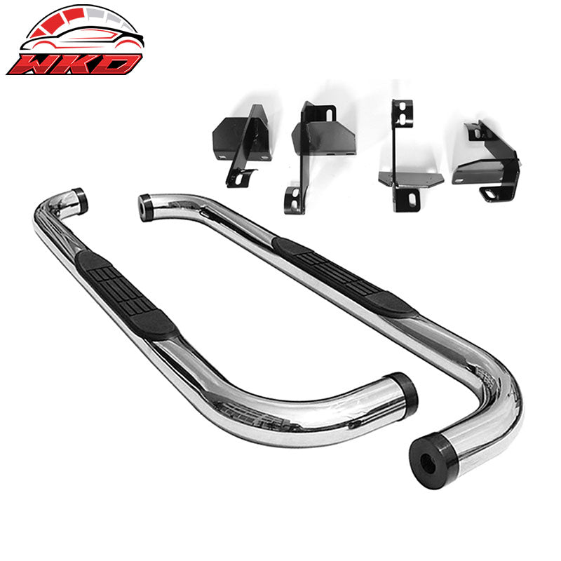 Fits 07-18 Wrangler 2 Door 3 inch S/S Stainless Steel Side Steps Running Boards