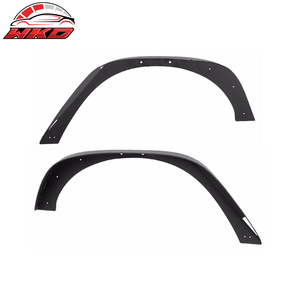 Fits 07-17 Jeep Wrangler JK Flat Style Steel Fender Flares Wheel Cover 4PCS