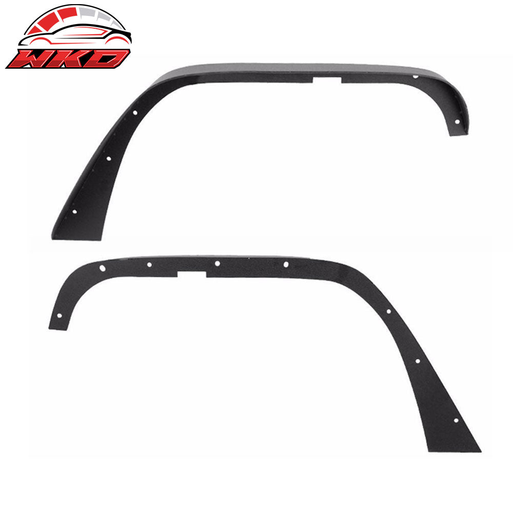 Fits 07-17 Jeep Wrangler JK Flat Style Steel Fender Flares Wheel Cover 4PCS