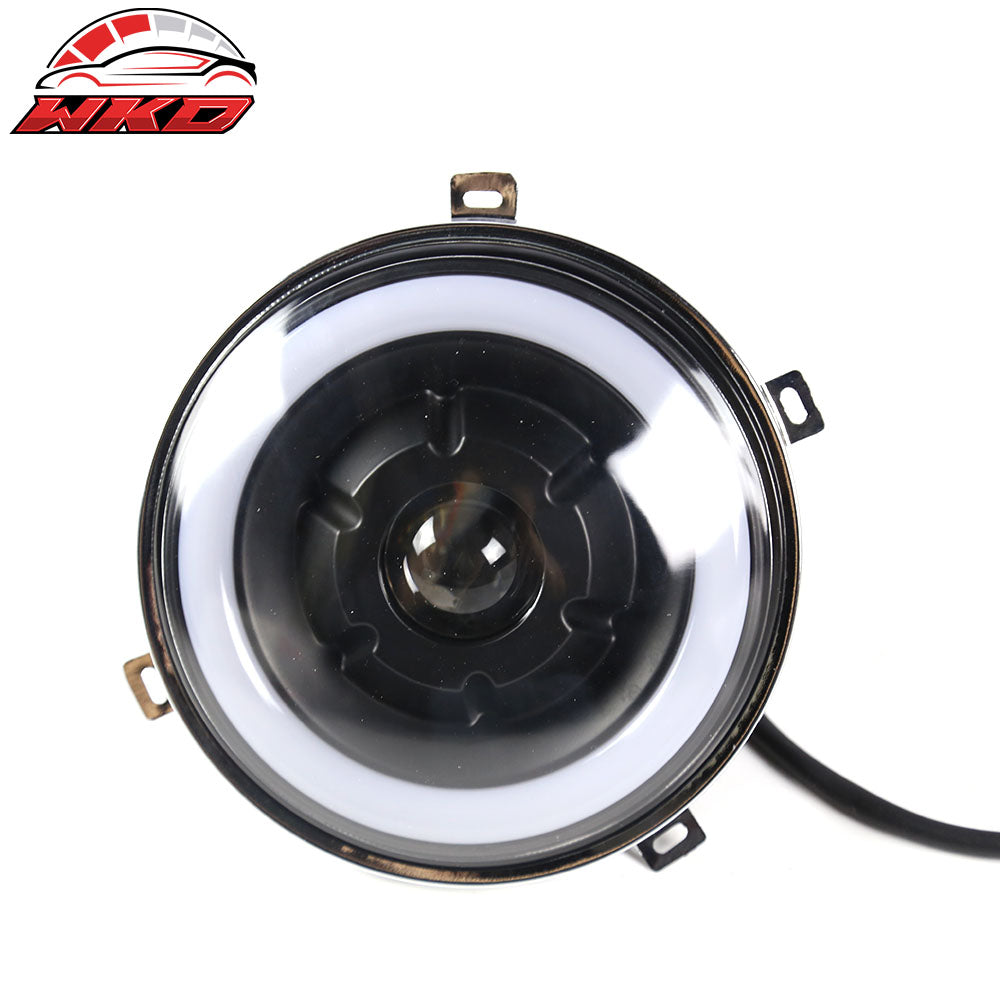 Fits 97-16 Jeep Wrangler 7 Inch Halo Angel Eyes LED Projector Headlights 2PC