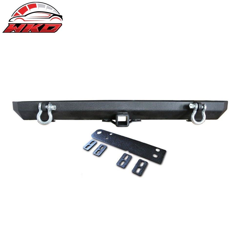 Wholesale 87-06 Jeep Wrangler YJ TJ Steel Rock Crawler Rear Bumper W/Hitch Receiver