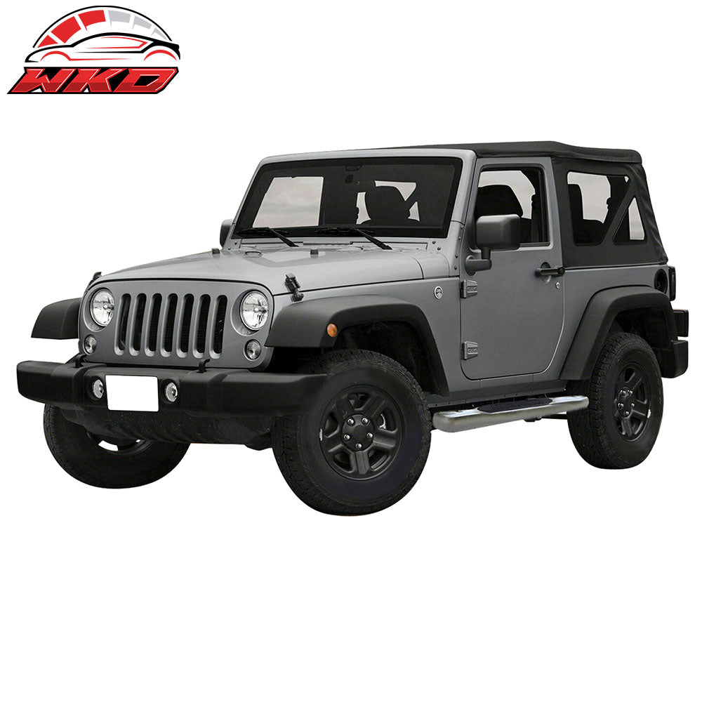 Fits 07-18 Jeep Wrangler JK 4" Chrome Oval Side Step Nerf Bars