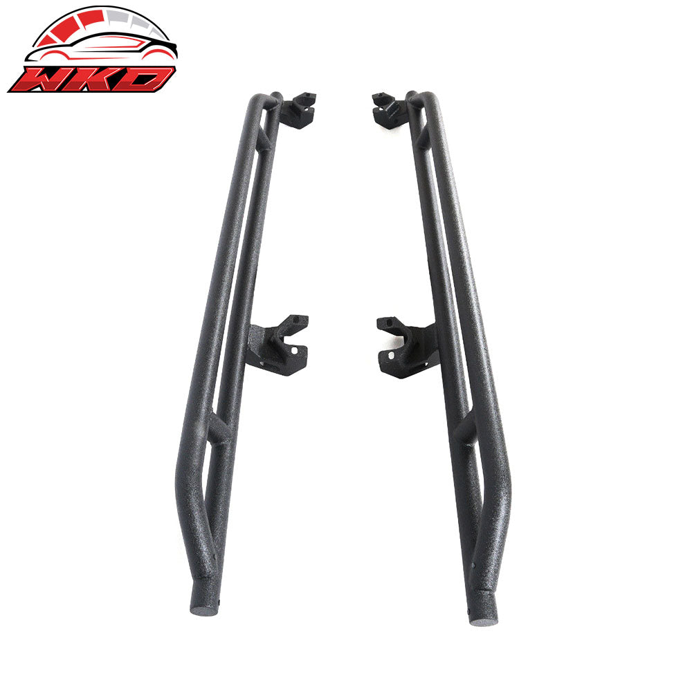 Fits 07-18 Jeep Wrangler JK 4 DOOR Off Road Side Steps Armor Unpainted
