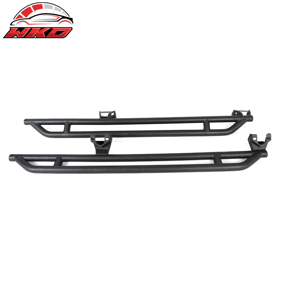 Fits 07-18 Jeep Wrangler JK 4 DOOR Off Road Side Steps Armor Unpainted