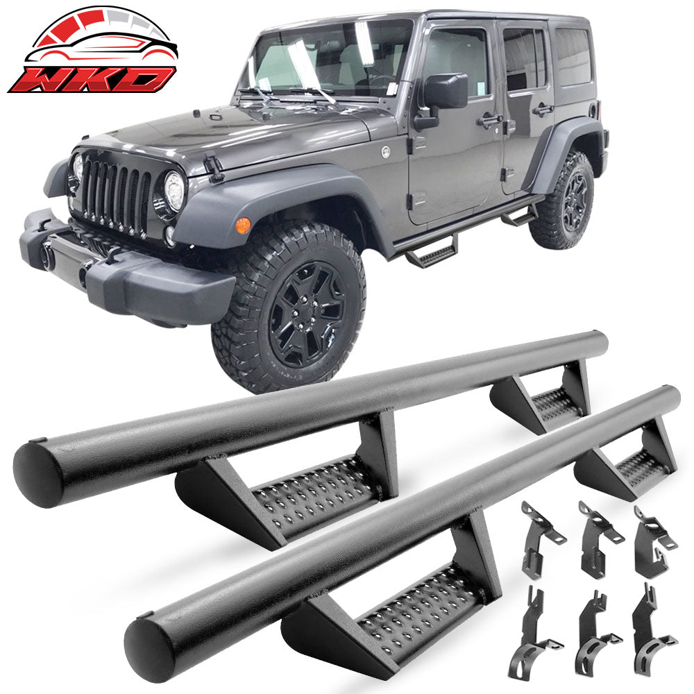 Fits 07-18 Jeep Wrangler 4Dr BCK Style Side Step Bars