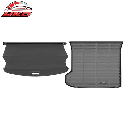 Wholesale 22-24 Kia EV6 3D Molded TPE Rear Trunk Mat Cargo Liner Pad + Cargo Cover - Wikond Auto