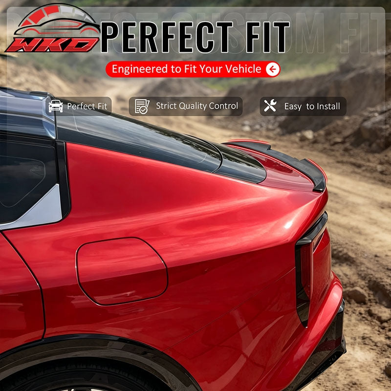 Fits 25-26 Kia K4 Sedan IKON Style Gloss Black Duckbill Rear Trunk Spoiler ABS