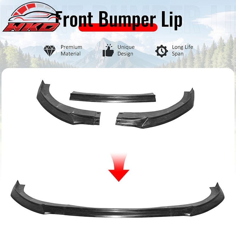 Fits 25-26 Kia K5 GT GT-Line Front Bumper Lip GT Style 3PCS Spoiler Unpainted PU