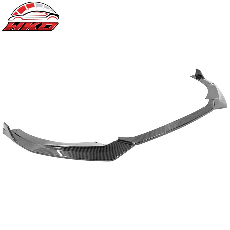 Fits 21-24 Kia K5 GT-Line RD Style 4PCS Front Lip Spoiler Carbon Fiber Print PP