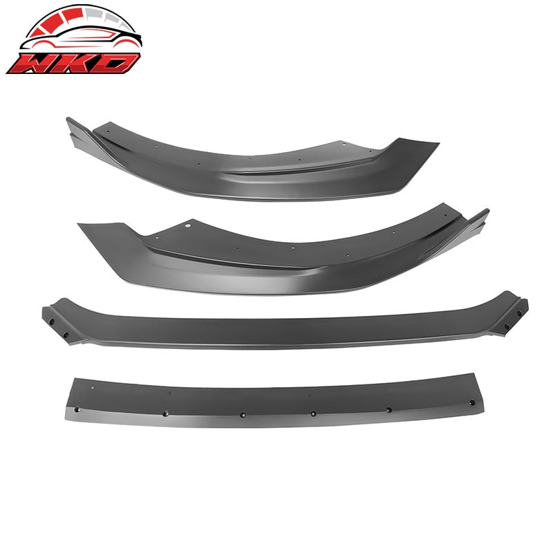 Fits 21-24 Kia K5 GT-Line RD Style 4PCS Front Bumper Lip Spoiler PP Matte Black
