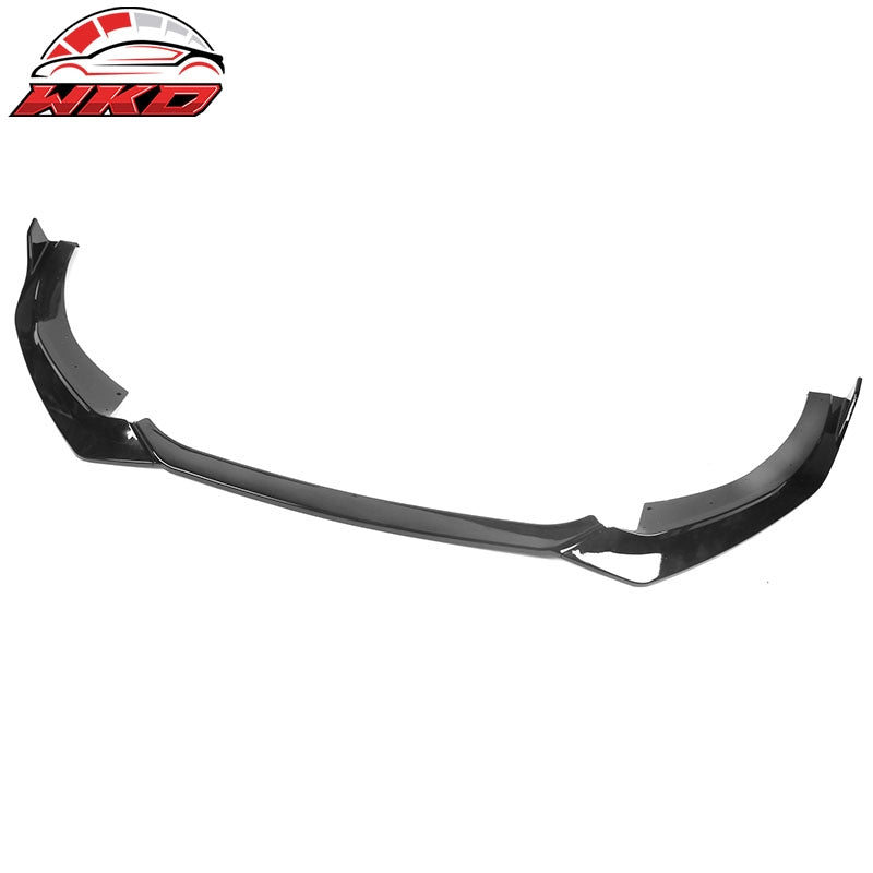 Fit 21-24 Kia K5 GT-Line Sedan PP 3PCS Front Bumper Lip Spoiler Gloss Black