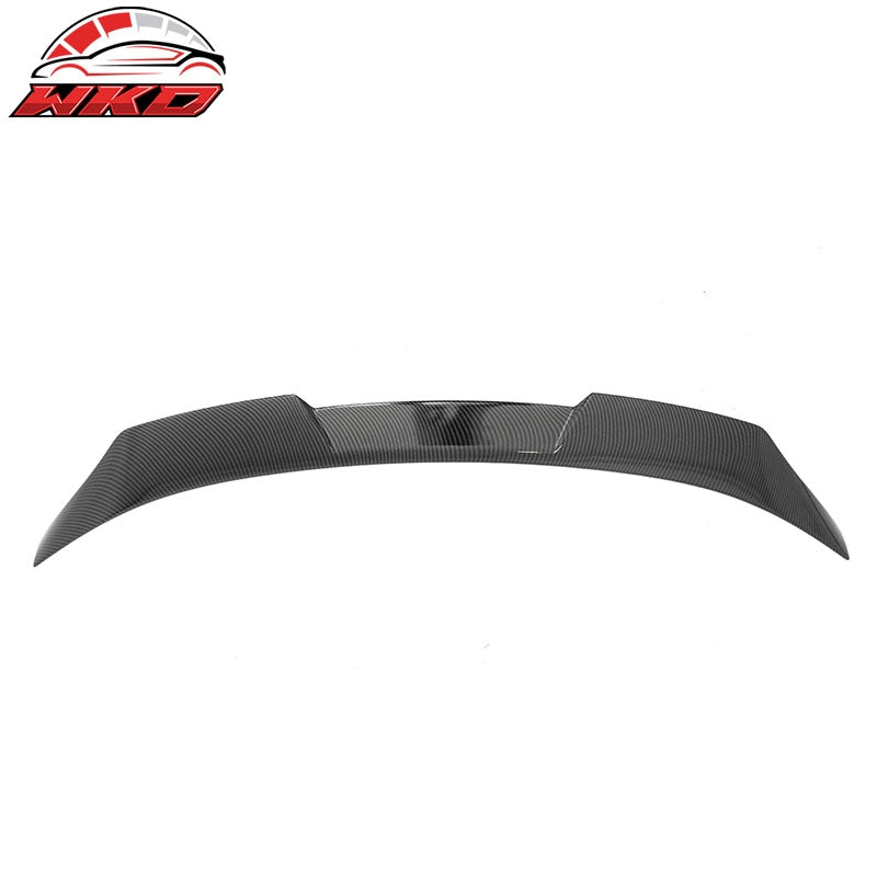 Fits 21-24 Kia K5 IKON Carbon Fiber Print Duckbill Rear Trunk Spoiler Wing ABS