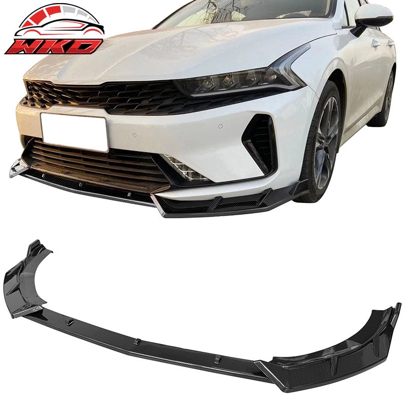 Wholesale 21-24 Kia K5 IKON Style 3PCS Front Bumper Lip Spoiler PP Carbon Fiber Print