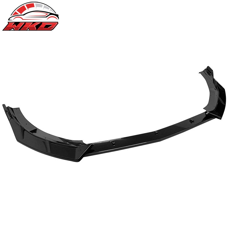Fits 2021-2024 Kia K5 IKON Style Gloss Black Front Bumper Lip Spoiler Kit PP 3PC