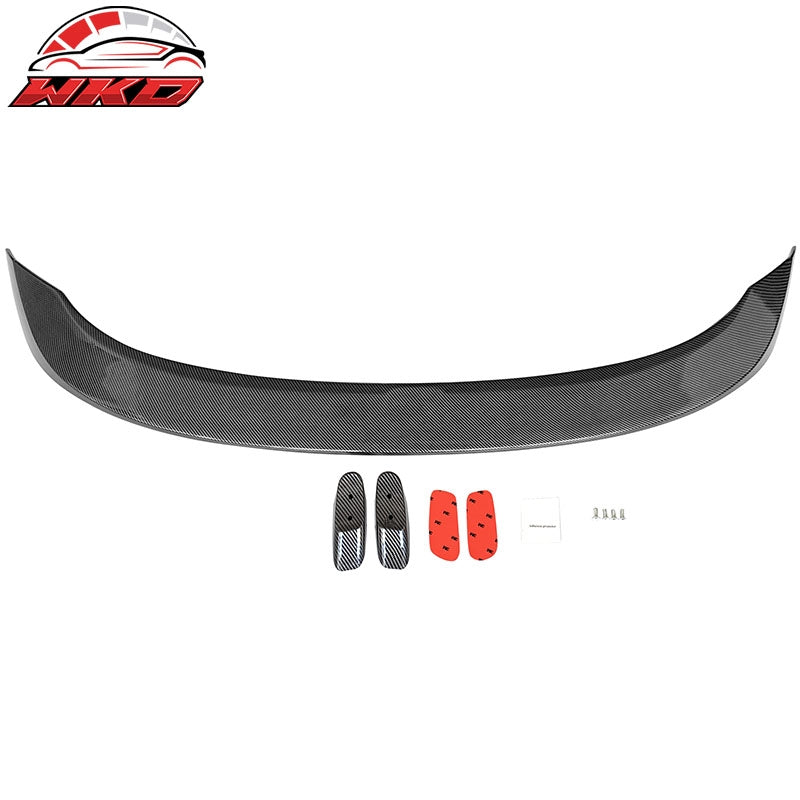 Fits 21-24 Kia K5 MG Style Rear Trunk Spoiler Wing Lip ABS Carbon Fiber Print