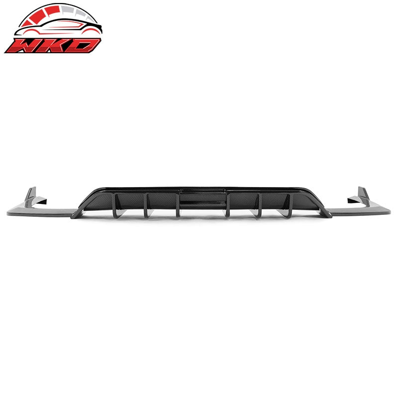 Fits 21-24 Kia K5 GT-Line 3PCS Rear Bumper Lip Diffuser Carbon Fiber Print PP