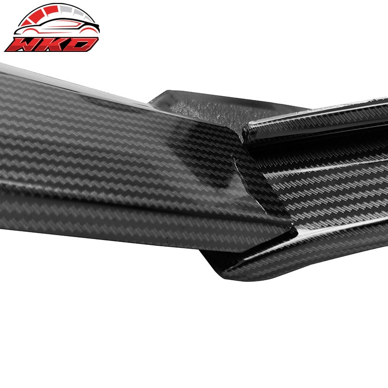Fits 21-24 Kia K5 GT-Line 3PCS Rear Bumper Lip Diffuser Carbon Fiber Print PP