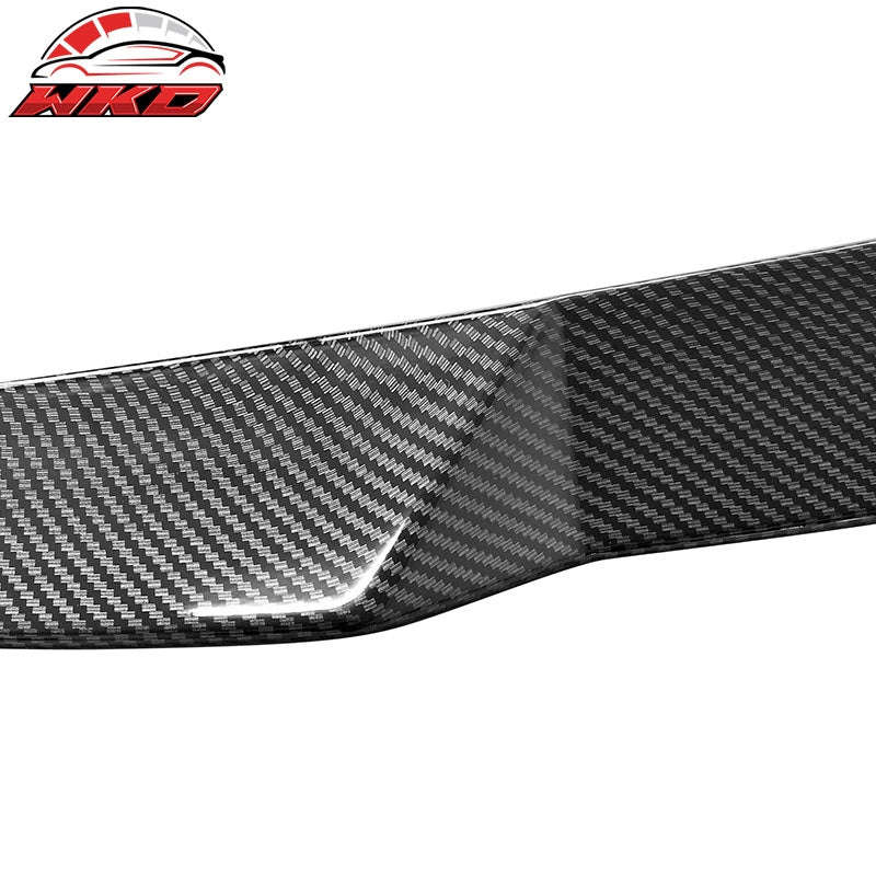 Fits 21-24 Kia K5 V Style Rear Trunk Spoiler Wing Lip ABS Carbon Fiber Print