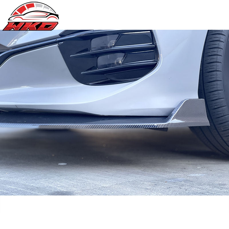 For 21-27 Kia Optima K5 EX LX GT Carbon Fiber Print 3PC Front Bumper Lip Spoiler