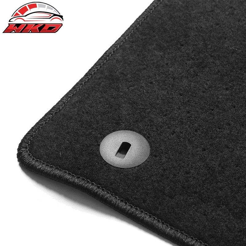 Fits 21-26 Kia Sorento 4-Door Front & Rear Floor Mats Carpet Nylon 3PCS - Black