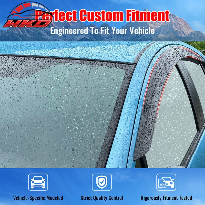 Fits 21-26 Kia Sorento Low Profile Style Tape on Window Visors Vent Deflector