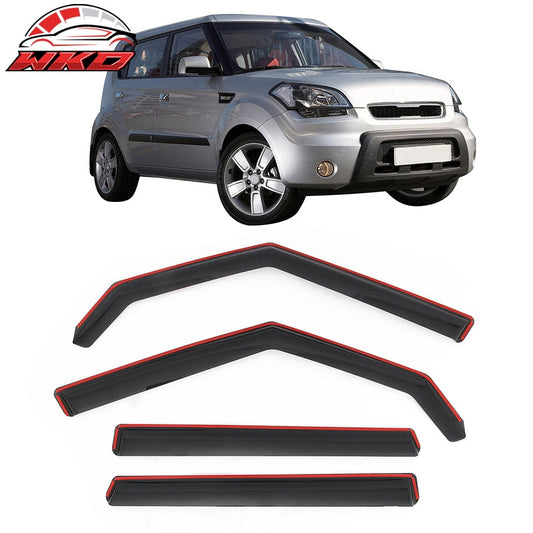 Wholesale 09-13 Kia Soul In-Channel Window Visors Vent Rain Sun Guards Deflectors - Wikond Auto