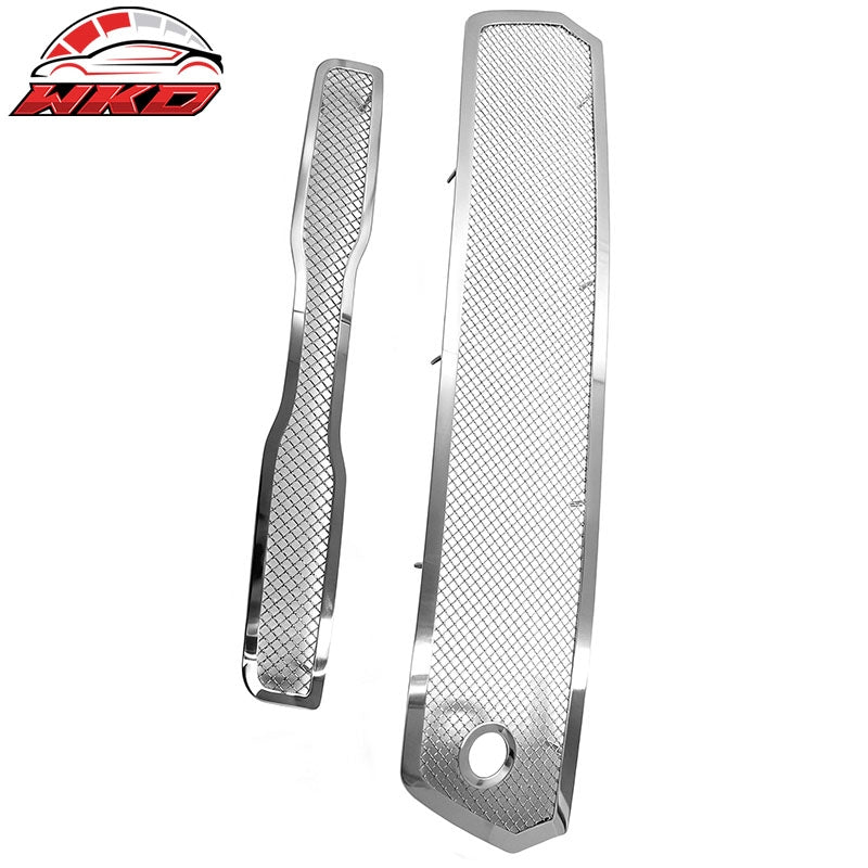 Fits 2014-2016 Kia Soul Mesh Style Front Bumper Grille Chrome Stainless Steel