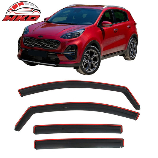 Wholesale 17-22 Kia Sportage In-Channel Window Visors Vent Rain Sun Guards Deflectors - Wikond Auto