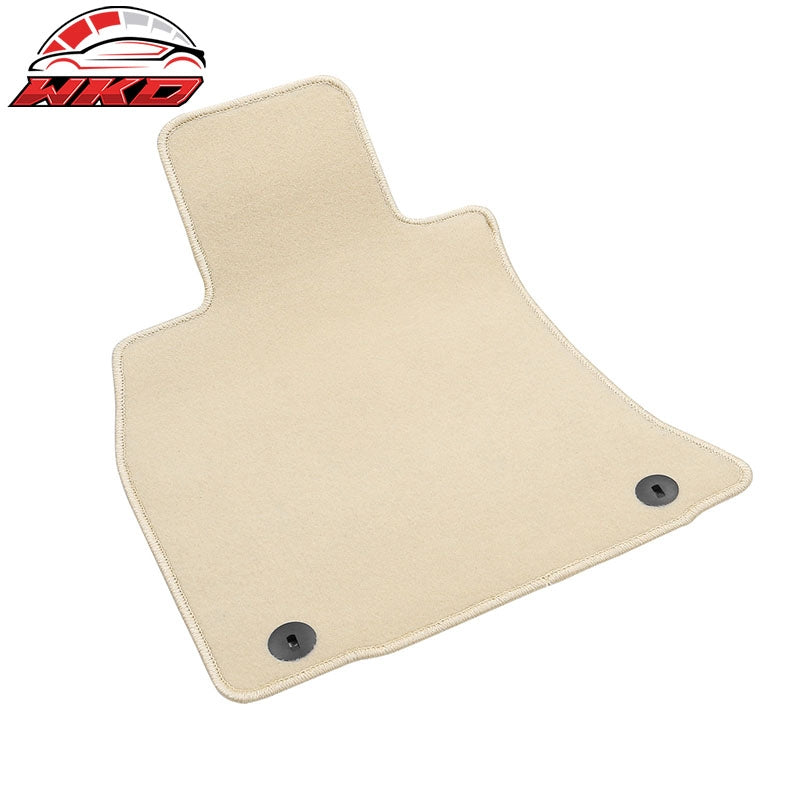 Fits 18-23 Kia Stinger 1st 2nd Row Floor Mats Liners Carpets Beige Nylon 4PC Set