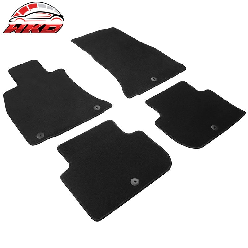 Fits 18-23 Kia Stinger 1st 2nd Row Floor Mats Liners Carpets Black Nylon 4PC Set