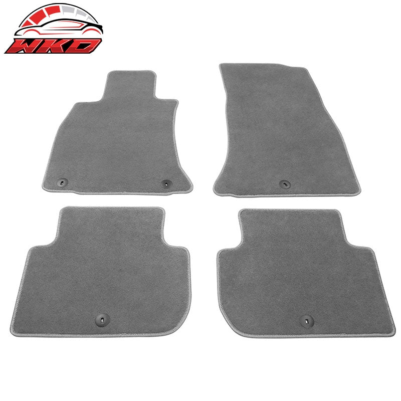 Wholesale 18-23 Kia Stinger 1st 2nd Row Floor Mats Liners Carpets Gray Nylon 4PC Set