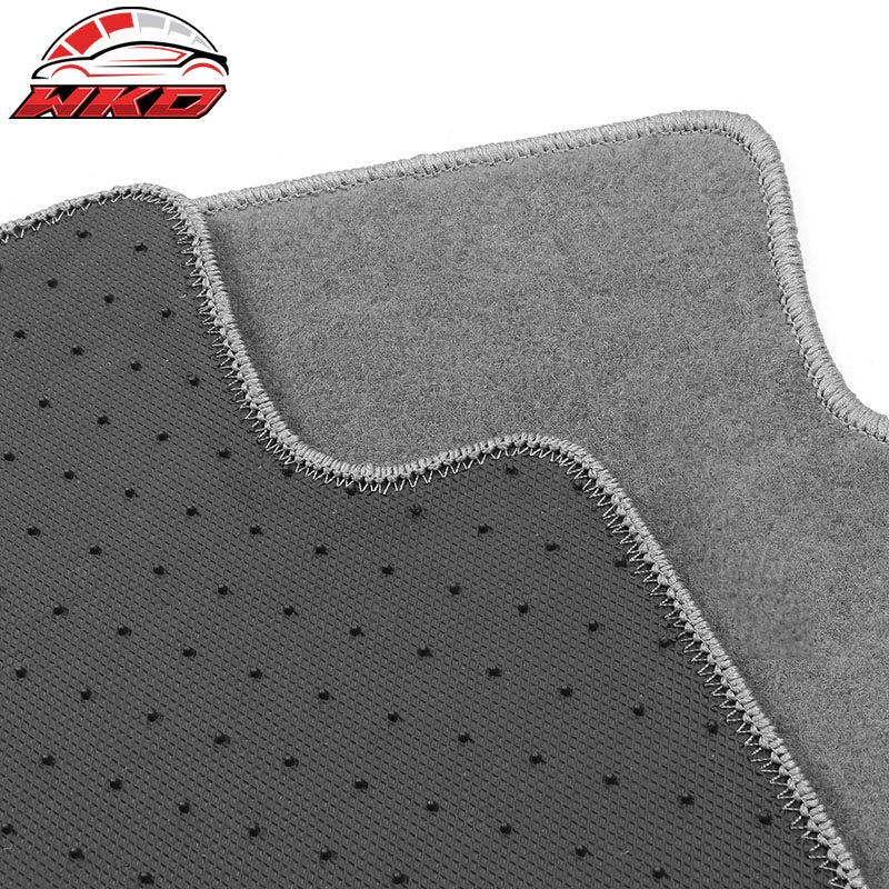 Fits 18-23 Kia Stinger 1st 2nd Row Floor Mats Liners Carpets Gray Nylon 4PC Set