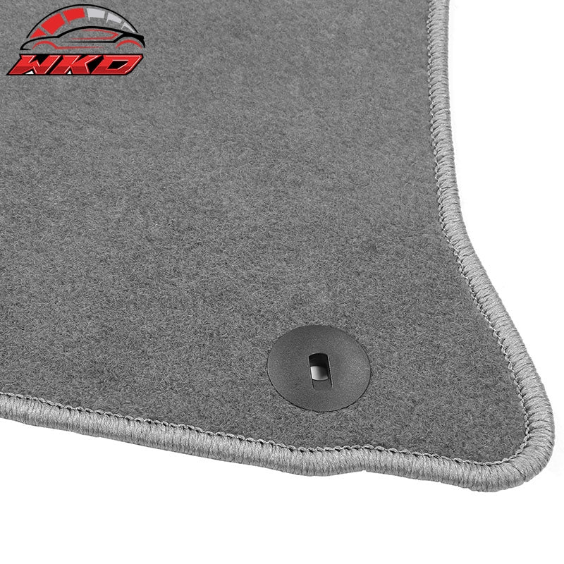Fits 18-23 Kia Stinger 1st 2nd Row Floor Mats Liners Carpets Gray Nylon 4PC Set