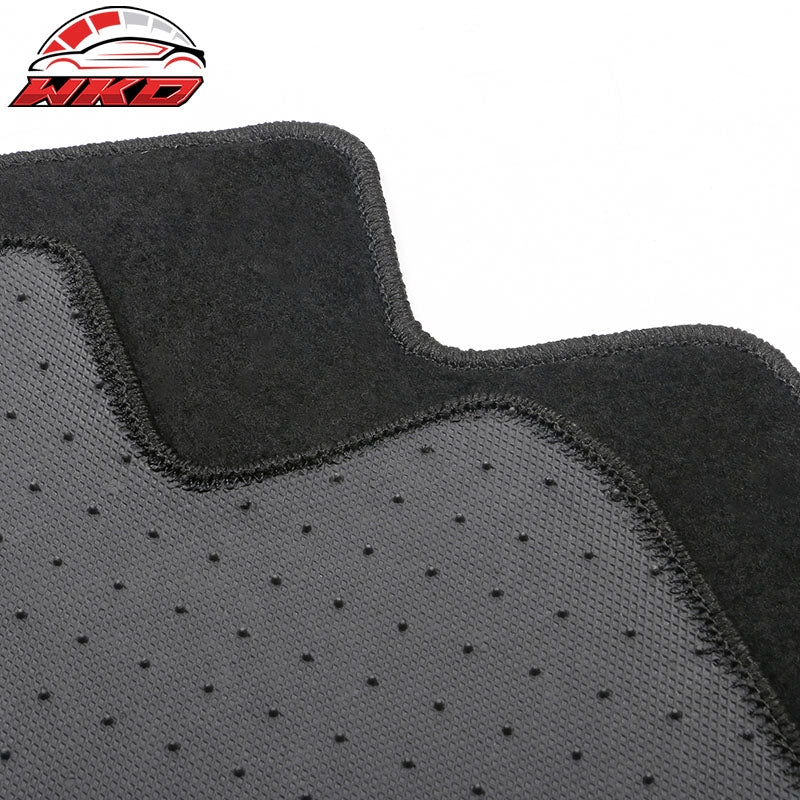 Fits 20-25 Kia Telluride 4DR Front & Rear Floor Mats Carpet Nylon 4PCS - Black