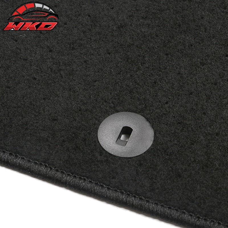 Fits 20-25 Kia Telluride 4DR Front & Rear Floor Mats Carpet Nylon 4PCS - Black