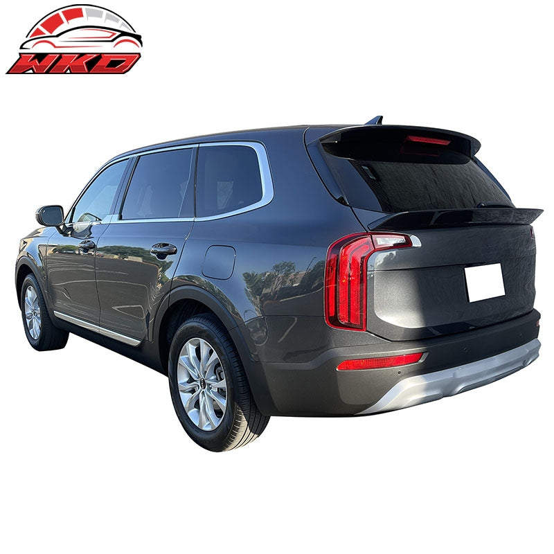 Fits 20-25 Kia Telluride IKON ABS Add-on Trunk Spoiler Middle Lip Matte Black