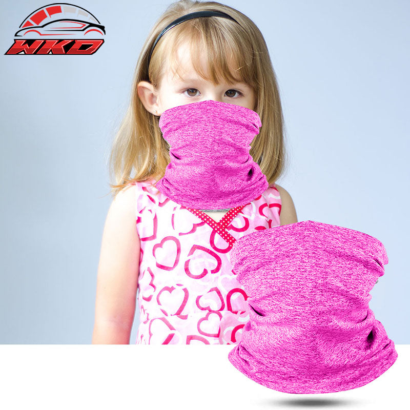 Kids Neck Gaiter Bandana Face Mask Tube Scarf Balaclava Headband Sun UV Proof