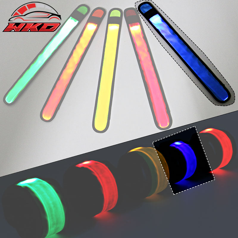 LED Slap Armband Lights Glow Band for Running 35cm Blue Color