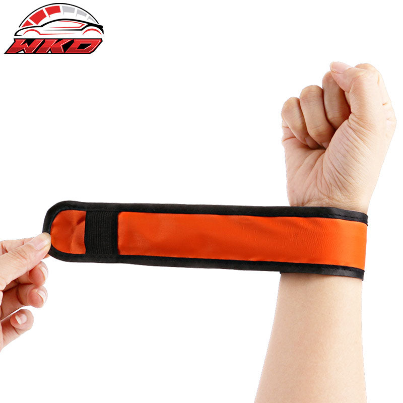 LED Slap Armband Lights Glow Band for Running 35cm Orange Color