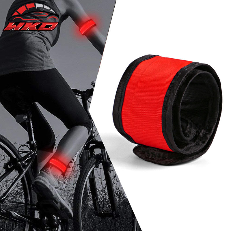 LED Slap Armband Lights Glow Band for Running 35cm Red Color