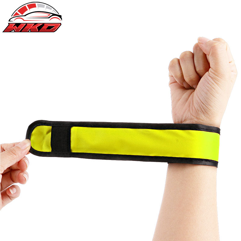 LED Slap Armband Lights Glow Band for Running 35cm Yellow Color