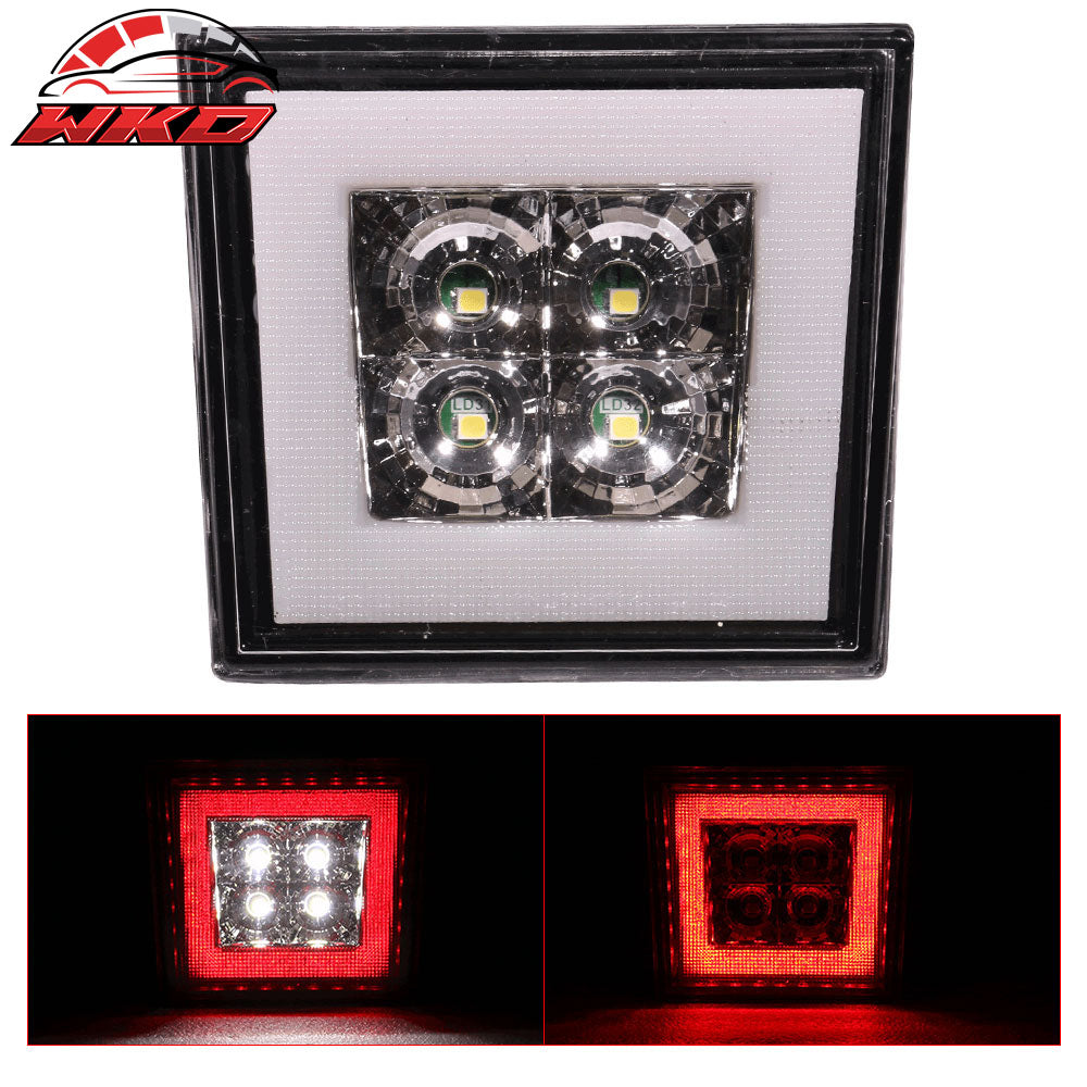 Universal Square Clear LED Rear Tail Third 3RD Brake Lights Stop Safety Lamp
